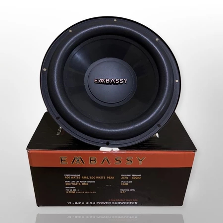Subwoofer 12 inch Embassy EM-1289 EM 1289 Double Coil