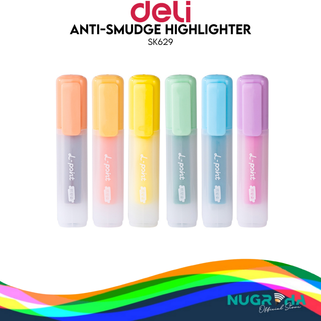 

DELI Highlighter sk629 Set isi 6 Warna L-Point