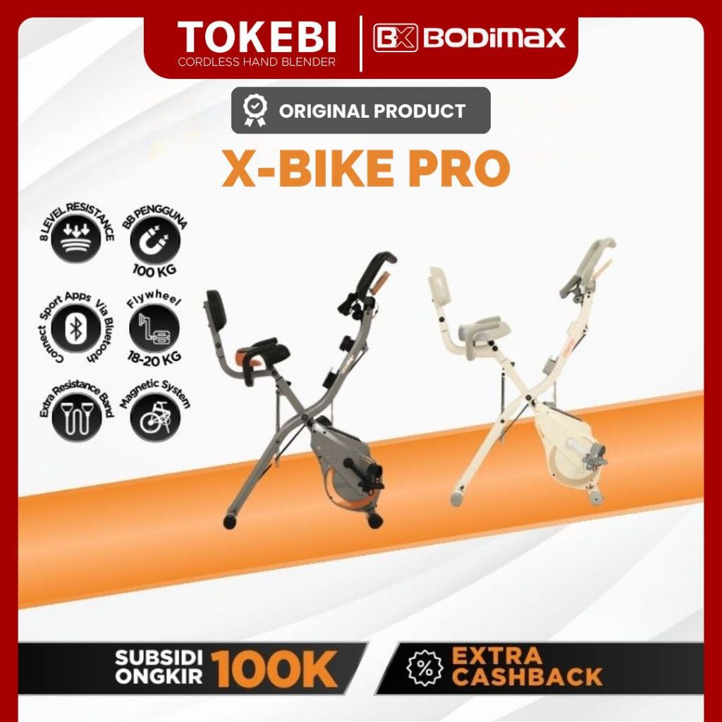 BODIMAX X-BIKE Pro Sepeda Statis /Alat Fitness/Sepeda Statis/Magnetic X-Bike