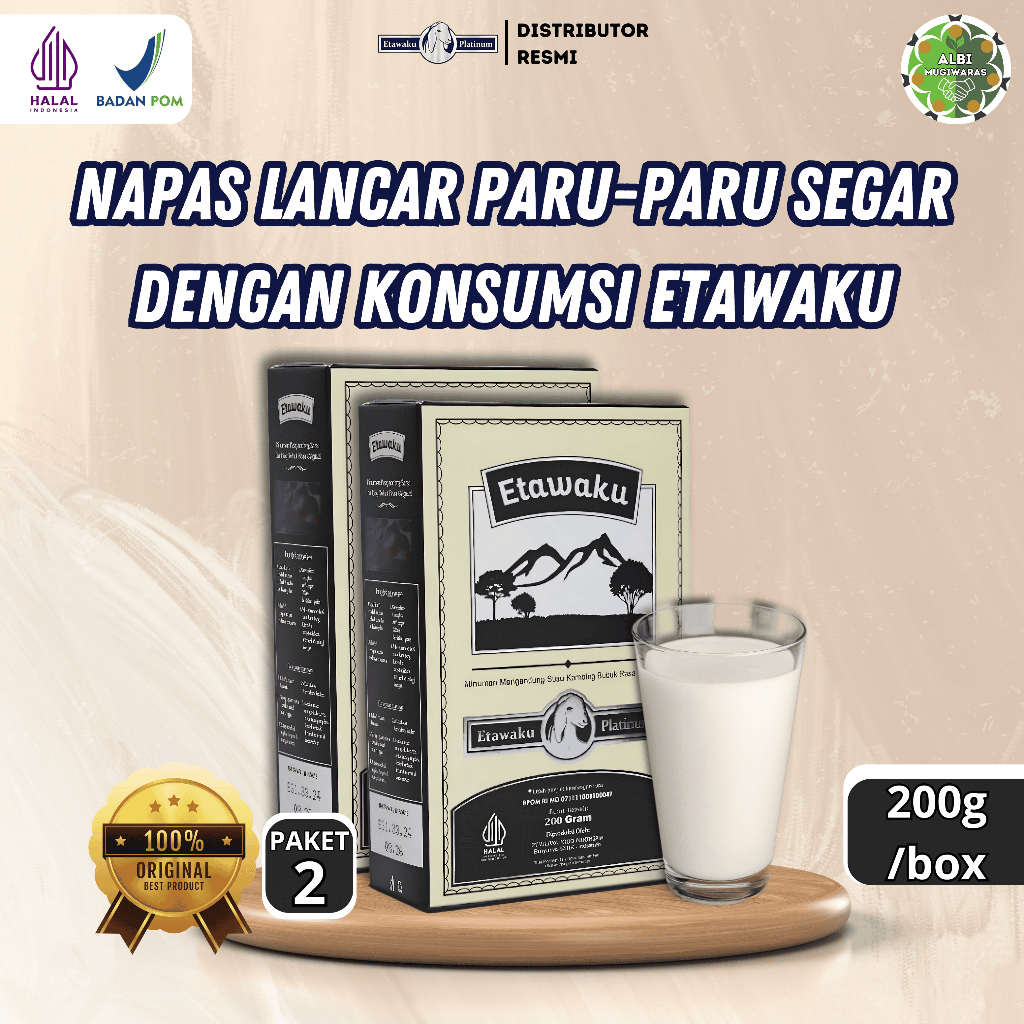 

ETAWAKU 2 BOX PROMO - Susu Herbal Top 1 Terapi Pernapasan Bebas Asma Sikat Habis Masalah Pernapasan