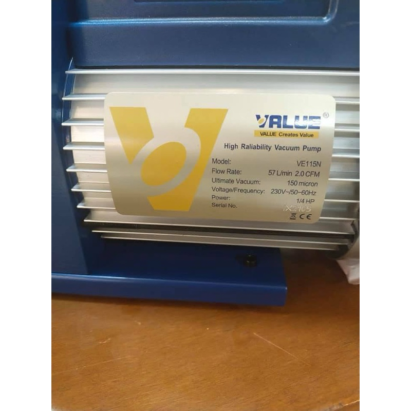 VACUM PUMP VALUE VE115 1/4HP / VACUM PUMP AC VALUE VE115N 1/4PK 2CFM