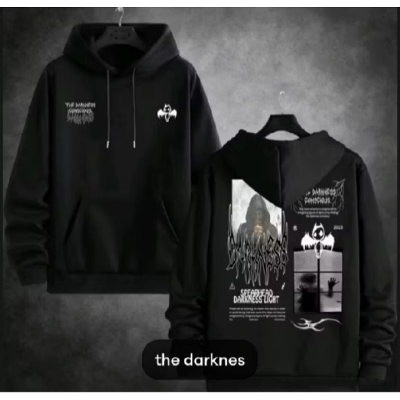 Sweater hoodie pria wanita distro gambar depan belakang