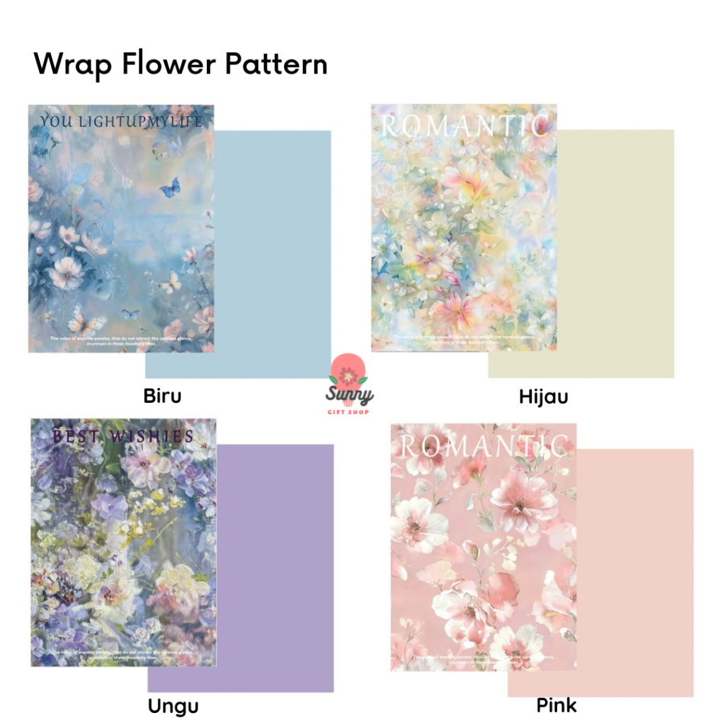 

Wrap Flower Pattern / Cellophane Flower/ Cellophane Bunga / Wrapping Flowers