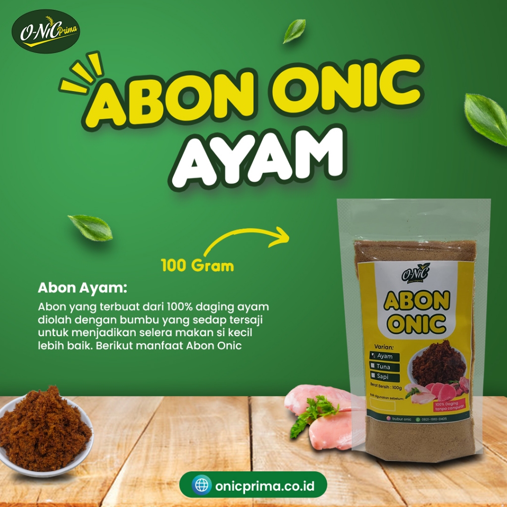 

Abon Onic Varian Ayam Full Daging Asli