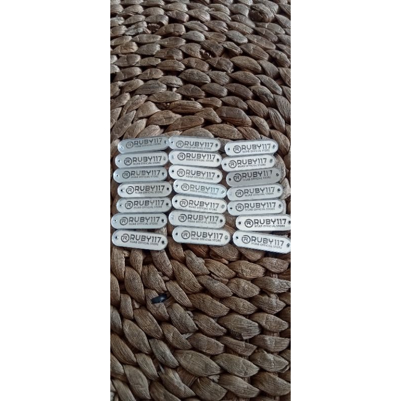 PKT 500 pcs Label standar  Hijab Custom Label Baju Custom Label Hijab Akrilik Custom Label Hijab Acr