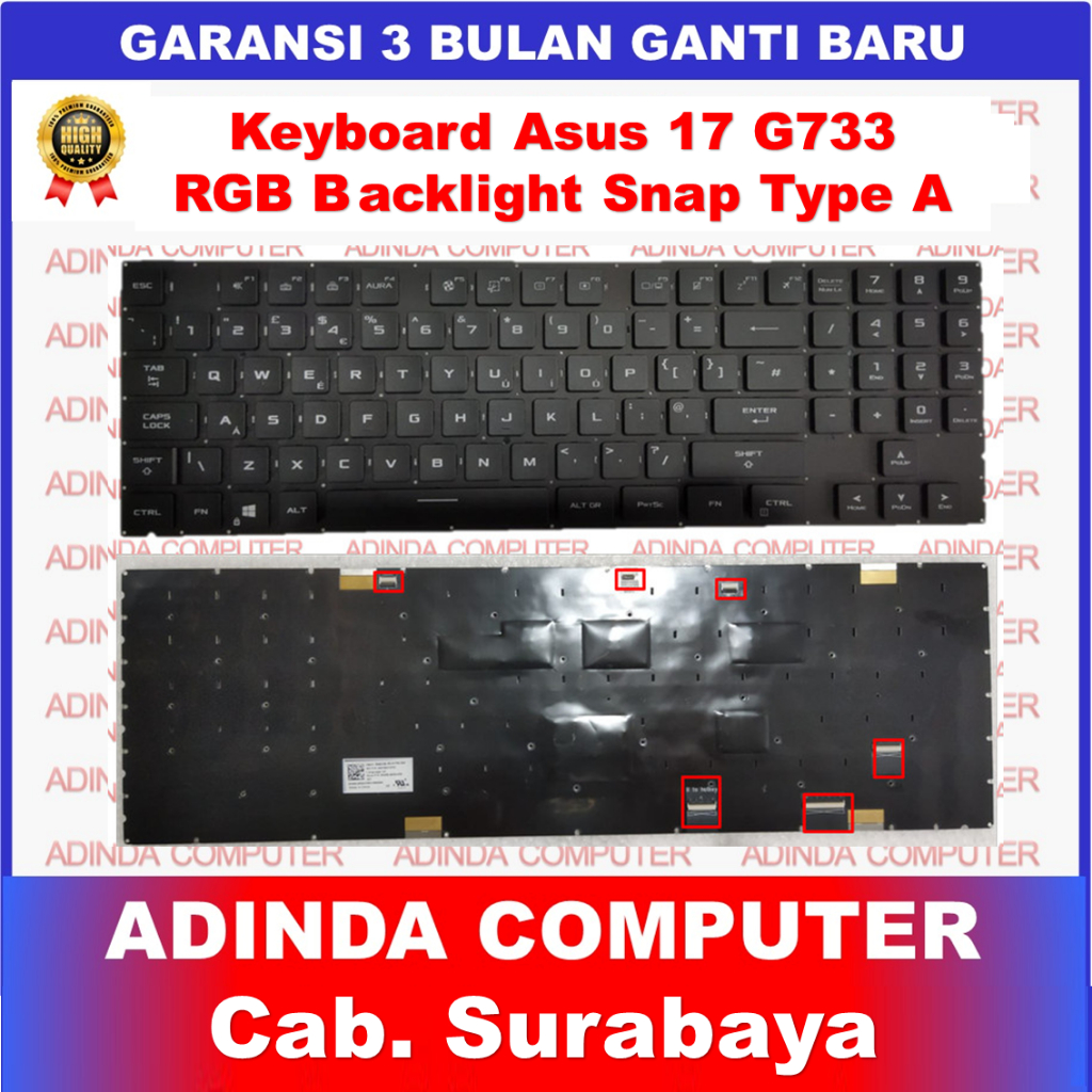 Keyboard Asus ROG Strix Scar 17 G733 G733QR G733QS