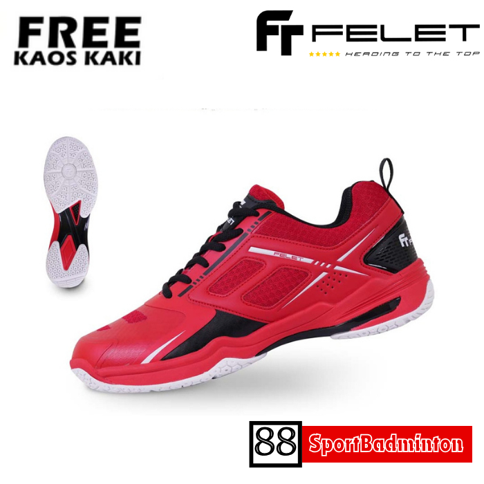 Felet F- UNIT ( RED ) - Sepatu Badminton Original Felet