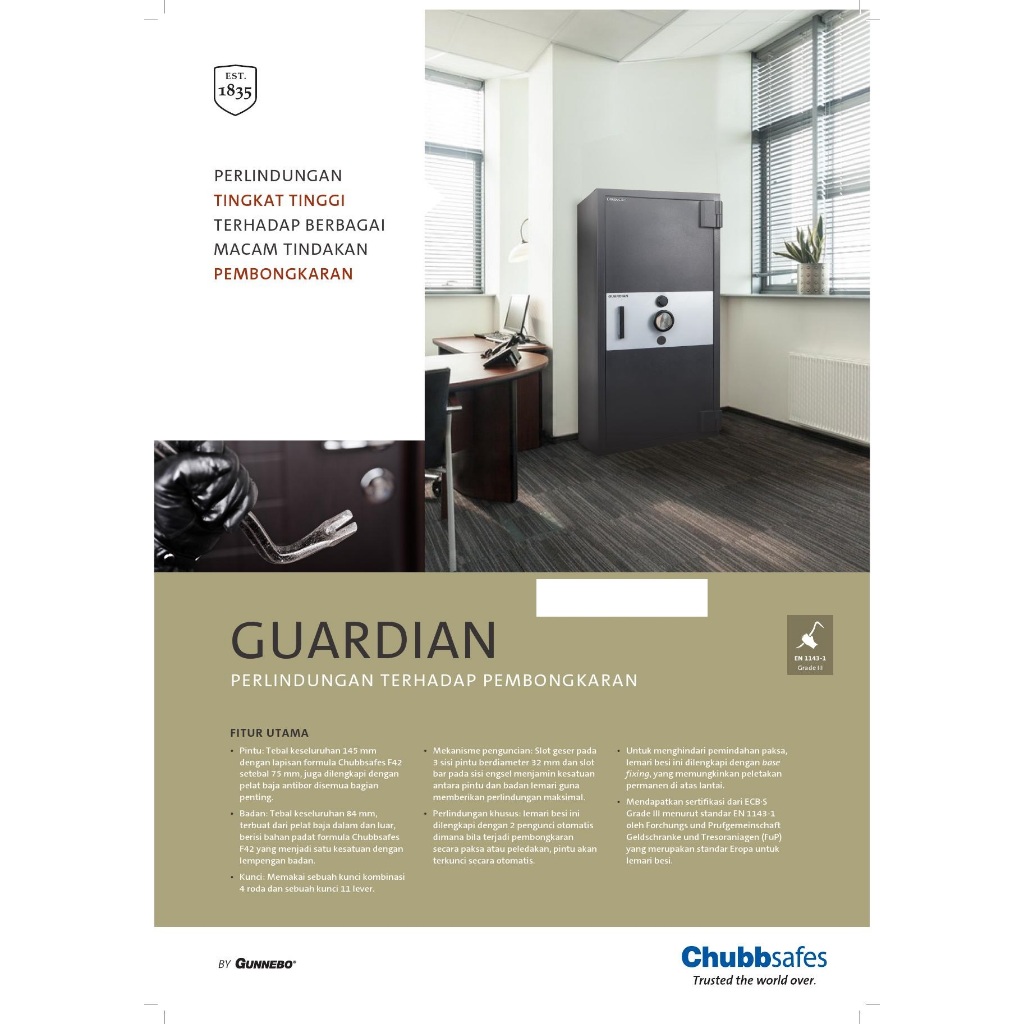 Brankas Chubb Guardian Size 1