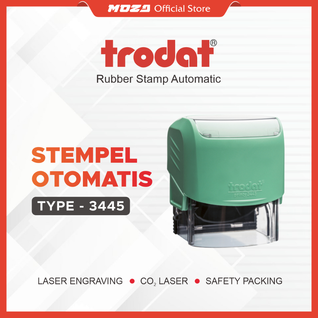 

Stempel TRODAT 3445 - Rubber Stamp Automatic - Stempel Karet Otomatis - Custom Ukuran 45mm x 30mm