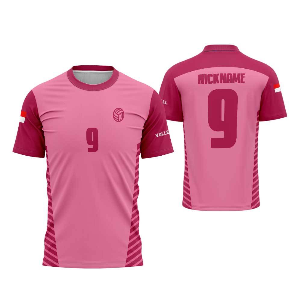 Baju Volly Jersey Voli  Jersey Futsal Baju Futsal Kaos Bola Atasan Pink