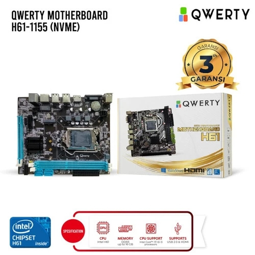 MOTHERBOARD QWERTY H61 LGA 1155