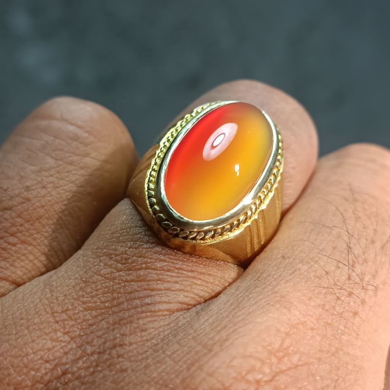 batu cempaka kuning bias pink cat eye