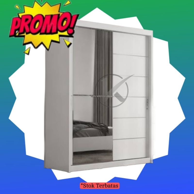 PROMO Lemari Pakaian Pintu Sliding Pro Design Vegas VGSWDSL 120