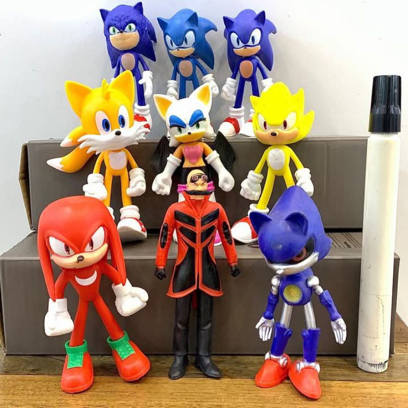 mainan action figure sonic the hedgehog sega character games sonic dr eggman tails silver the hedgeh