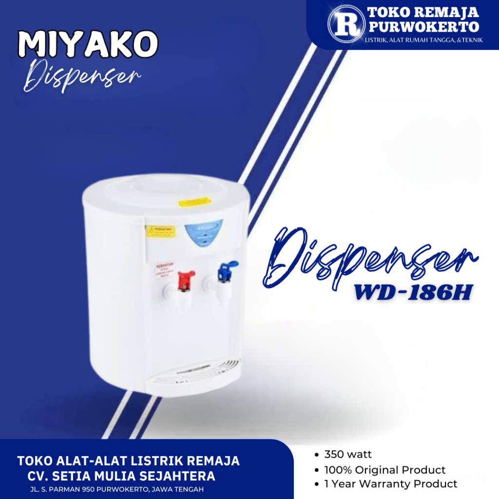 Dispenser Bulat WD-186-H Miyako (Panas Normal)