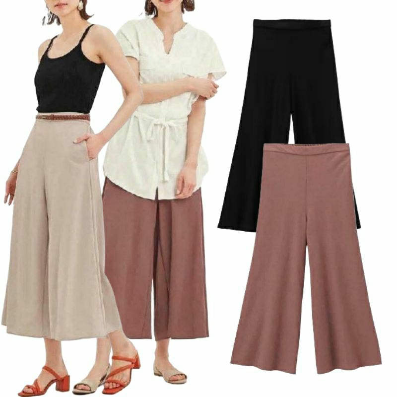 Uniqlo GU woman Cullotes Pants / Celana Kulot Panjang Wanita Uniqlo GU (S-XL)