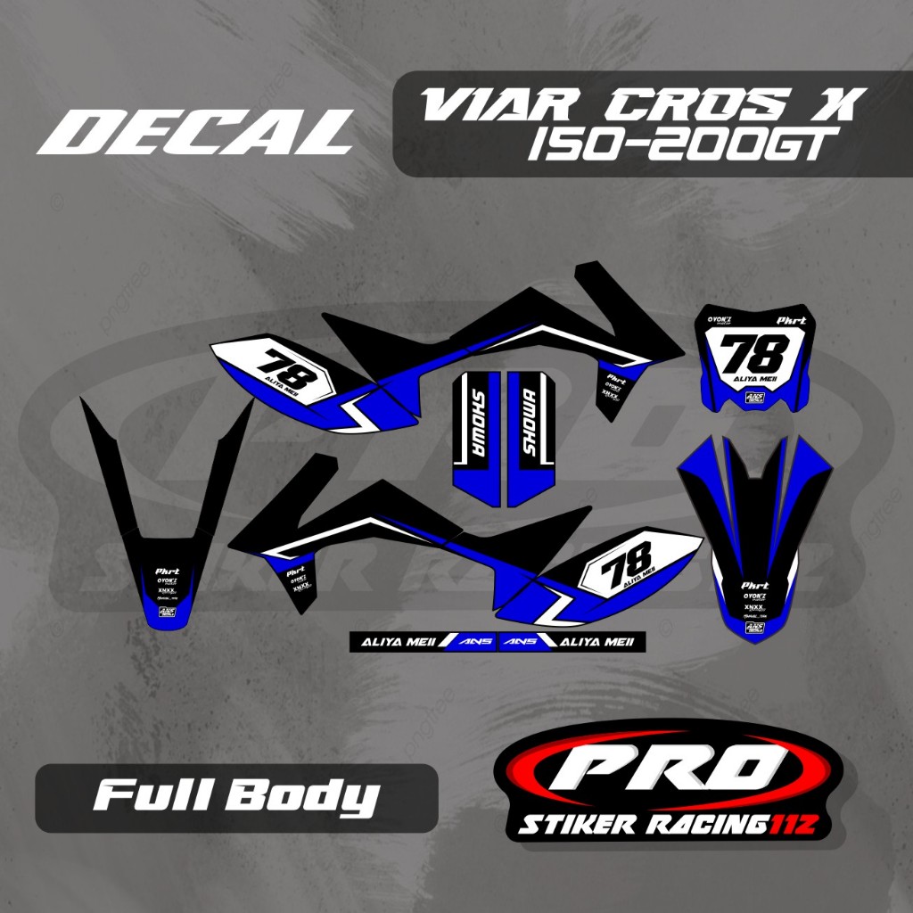 Decal Viar Cross-x 200es custom Decal Viar 200 es Decal viar free request