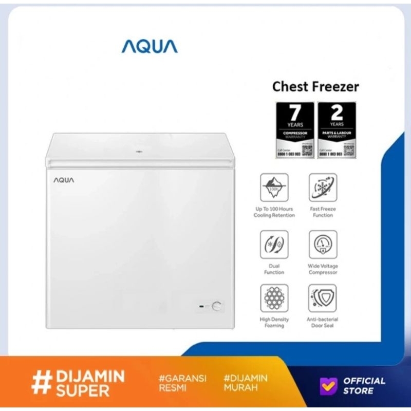 BOX FREEZER AQUA 300LITER CHEST FREEZER AQUA 300 LITER AQF320MC