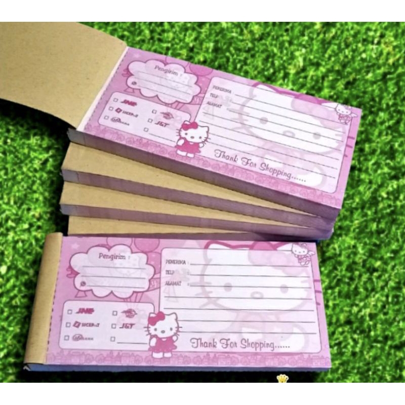 

ready ✅ label pngirimn satuan isi 100 lembar motif hello kitty dan mickey mouse