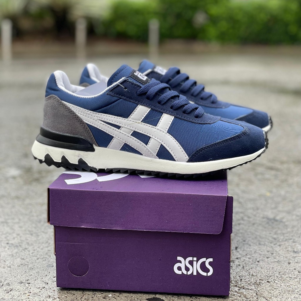 Sepatu Running Asics California Navy White Pria Wanita Sepatu Olahraga Biru Casual Best Seller