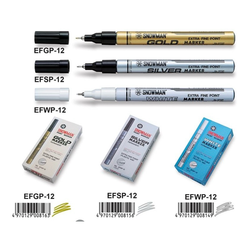 

SPIDOL GOLD SILVER EXTRA FINE PAINT MARKER SNOWMAN