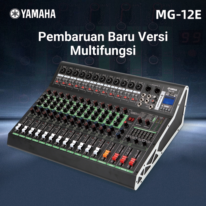 pencampur audio,mixer audio,yamaha/original MG6E-MG12E,mixer audio,built-in 7-band EQ,bawaan Memilik