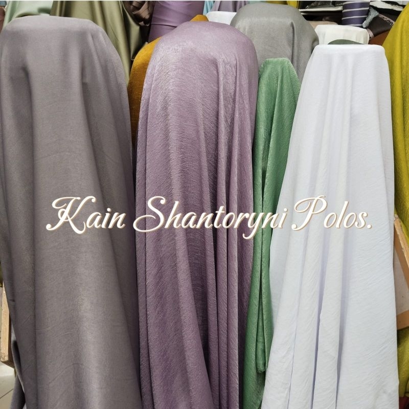bahan Kain Santorini silk Polos || bahan Kain Santorini Meteran || Santorini silk premium
