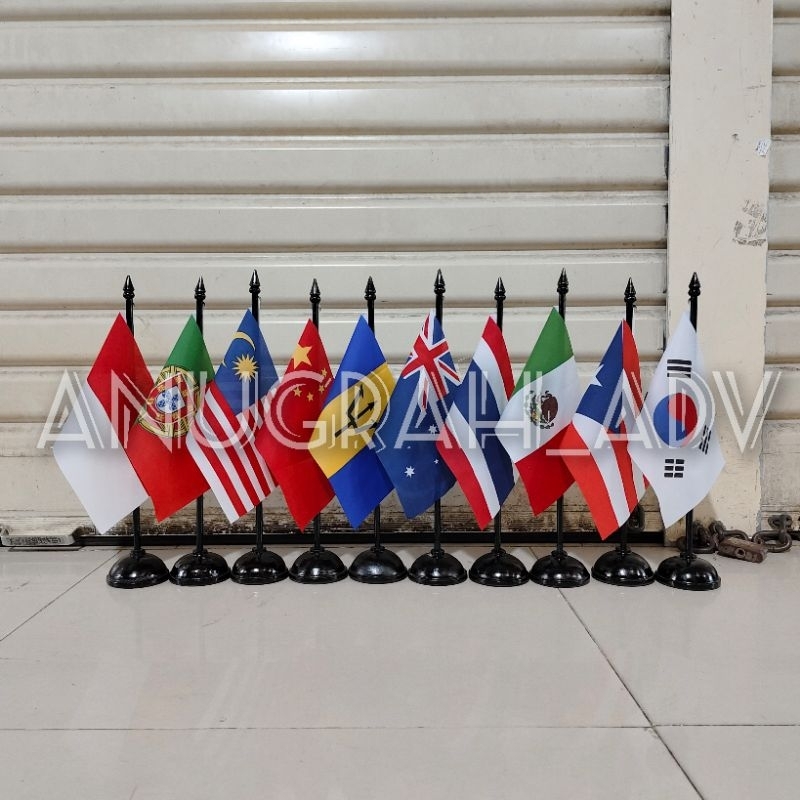 

bendera meja bendera negara ready stok semua negara + tiang