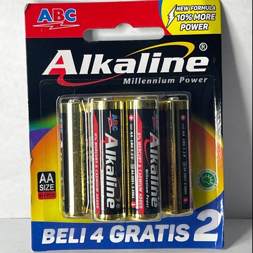 BATERAI ALKALINE A2 ( 4+2)