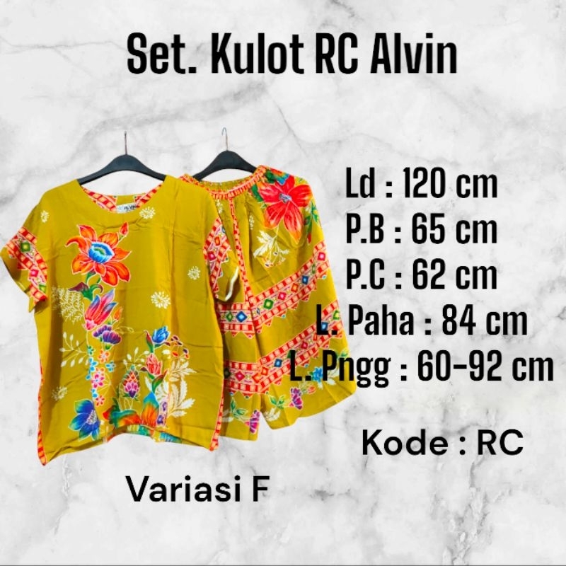 Setelan Piyama Kulot Jumbo Dari Batik Alvin (KT RC)