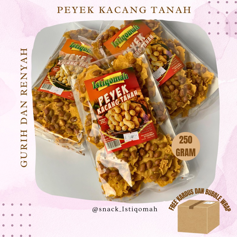 

Peyek Kacang Tanah Istiqomah 250 Gram