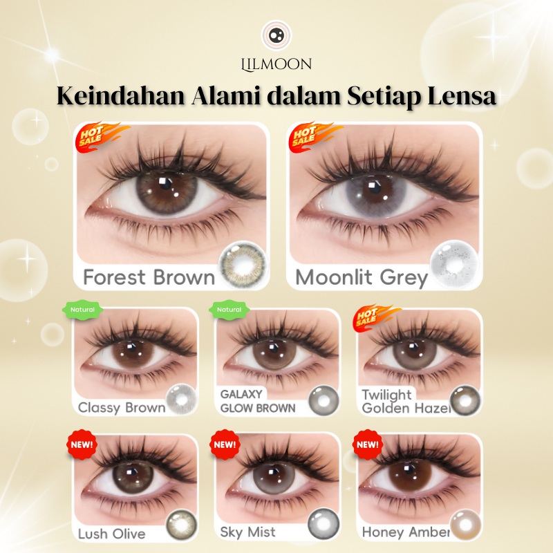 Lilmoon Softlens Kualitas Jepang softlens minus -3.50 natural contact softlens/softlens warna/Lensa 