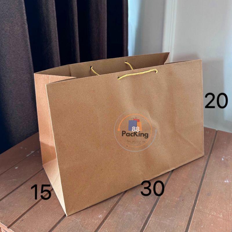 

paper bag polos kue bolu 30x20 paperbag brownies P30 L15 T20 paper bag bolu coklat polos goodie bag kotak kue paperbag box kardus kue souvenir