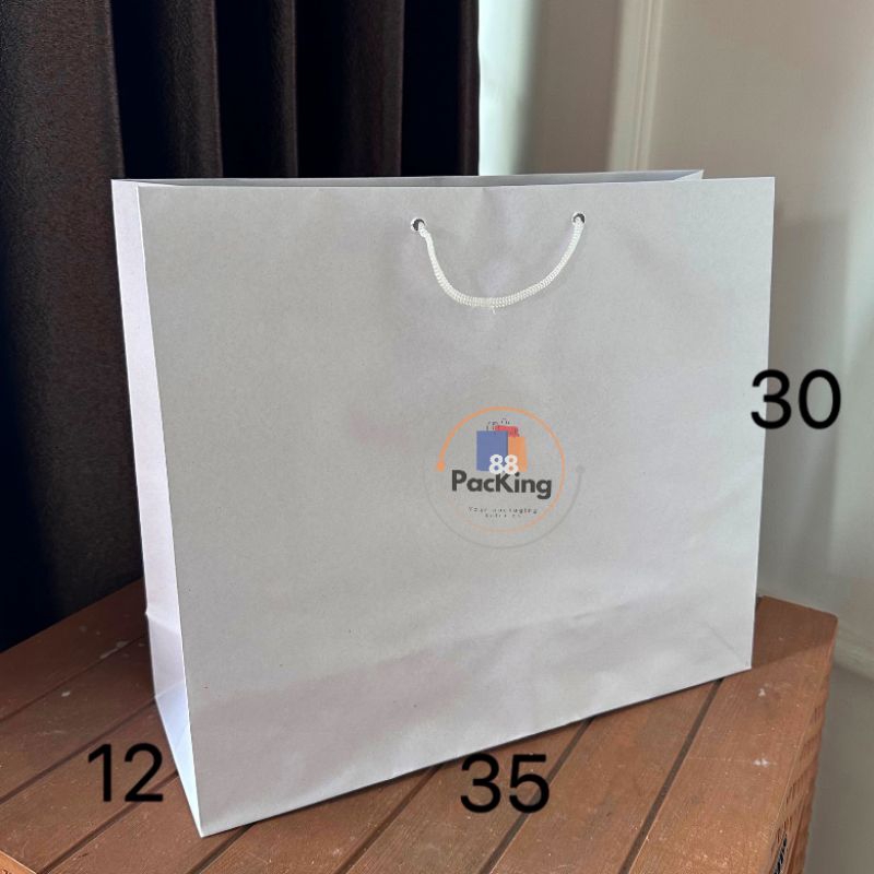 

shopping bag 35x30 paperbag putih polos P35 L12 T30 paper bag putih shopping bag goodie bag souvenir tempat kado tas kertas kantong kertas shoppingbag putih tas kertas white