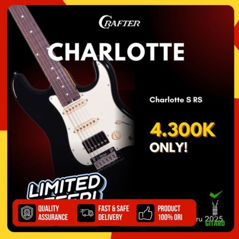 Gitar Elektrik Crafter Charlotte S RS Rosewood Fretboard Stratocaster