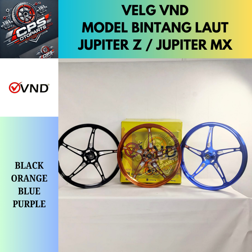 Velg VND Model Bintang Laut Jupiter Z / Jupiter MX / Jupiter Z1 / Jupiter MX King Palang 5 Ukuran 14