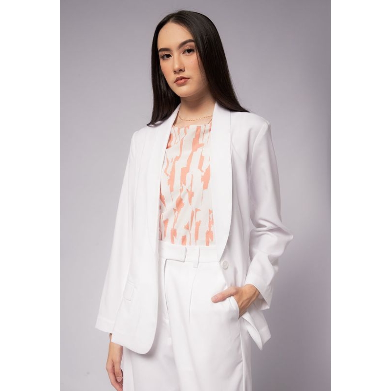 EXECUTIVE BLAZER WANITA LENGAN PANJANG WARNA PUTIH ORIGINAL