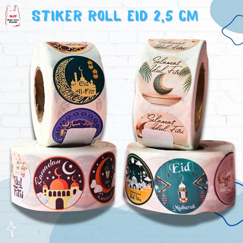 

Sticker Label Selamat Idul Fitri Stiker Lebaran diameter 2,5 cm (±500 pcs / Roll)