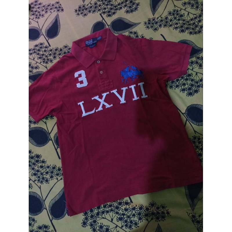 Kaos Polo Merah LXVII Hitam