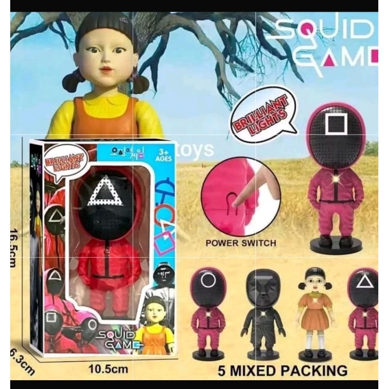 Action Figure Mainan Anak Squid Game /  Mainan Squidgame Brilliant Lights
