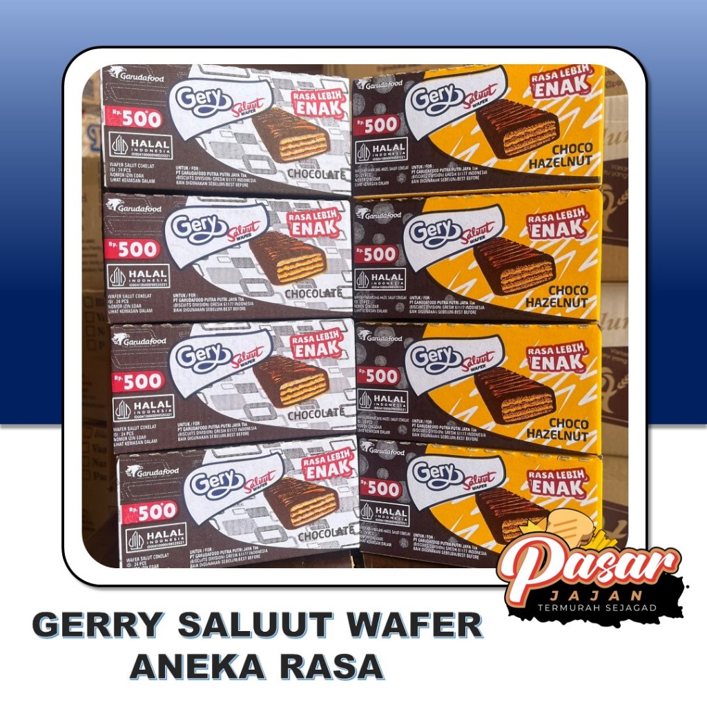 

Gerry Saluut Wafer Aneka Rasa Isi 7,5gr x 24pcs