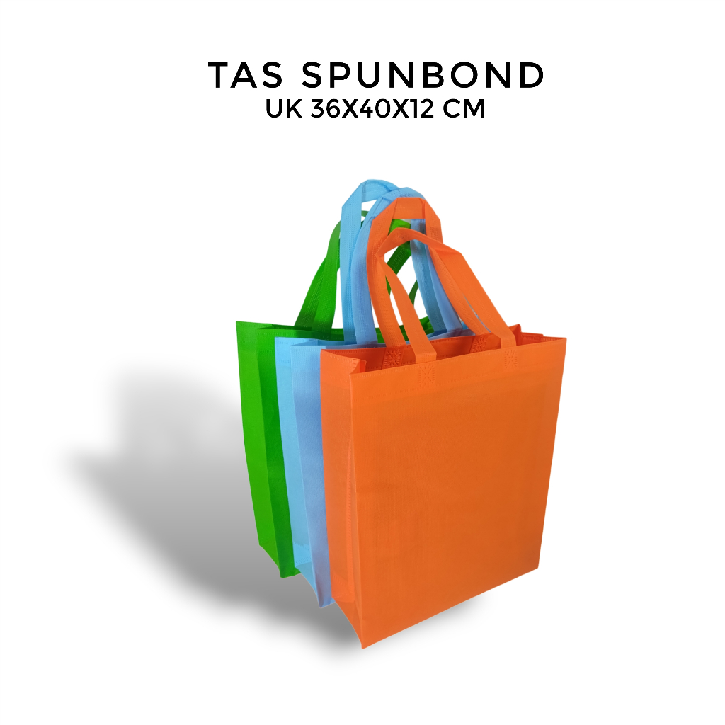 

(12 Pcs) Tas Spunbond 36x40x12 cm / Tas Belanja
