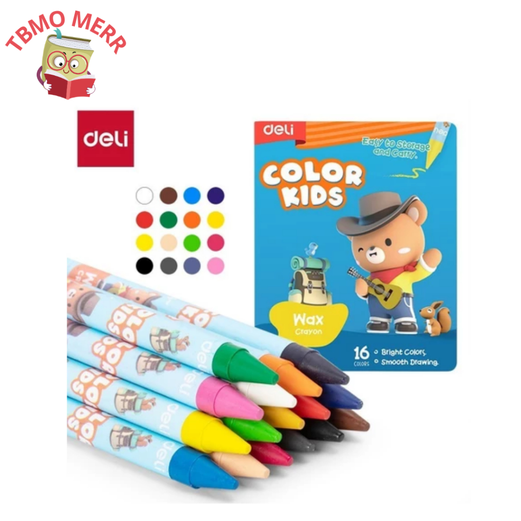 

Deli Wax Crayon 16C EC225-16 - Deli Crayon Wax 16 Warna