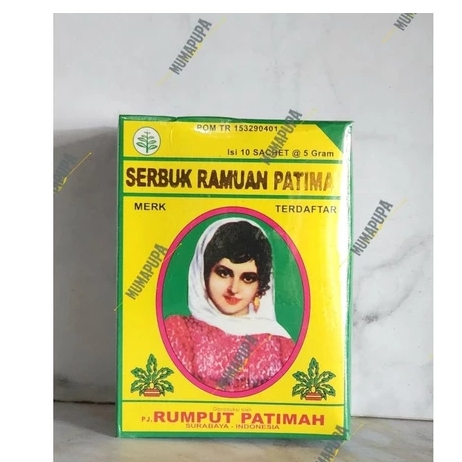 

Jamu Serbuk Ramuan Patimah / Jamu Rumput Patimah (Fatimah) Serbuk isi 10 sachet untuk membantu melancarkan haid dan mengurangi