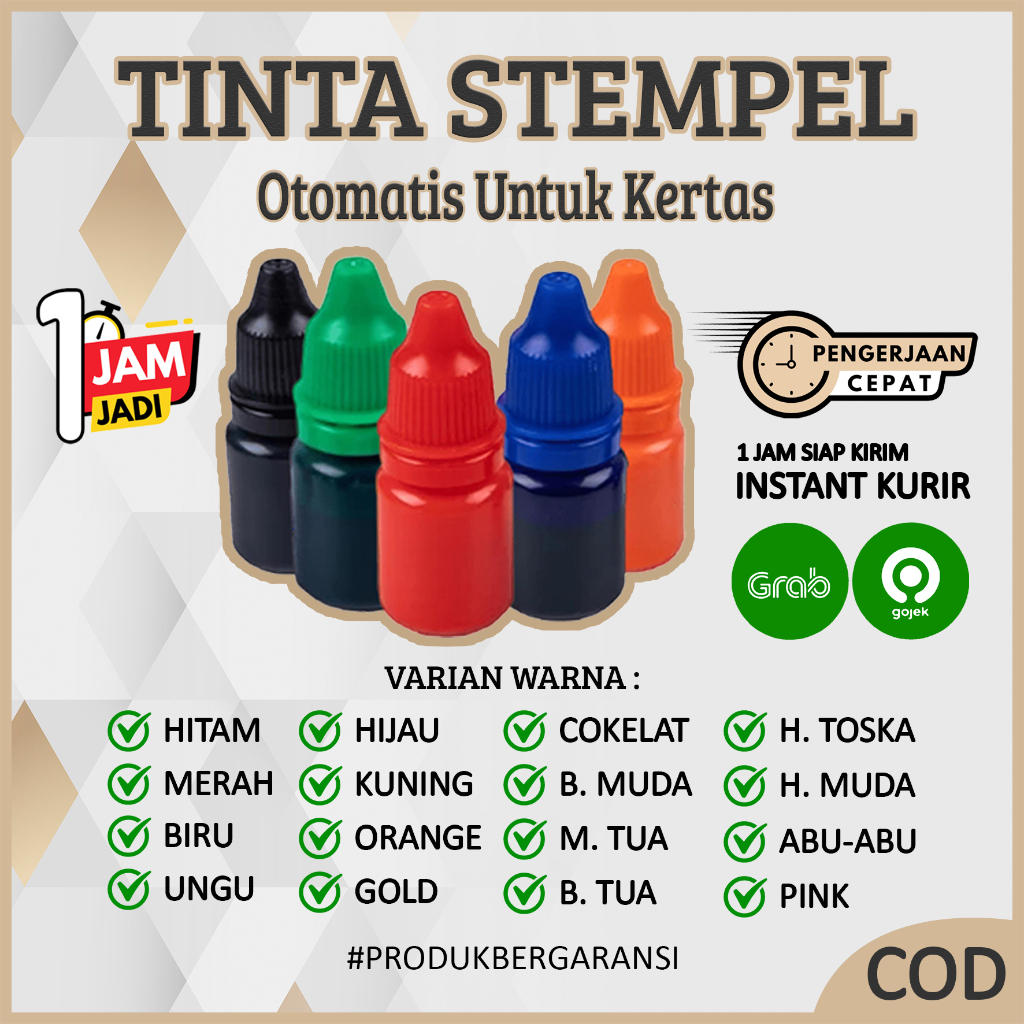 

Tinta Stempel Flash Kertas 5 ML dan 100 ML Original