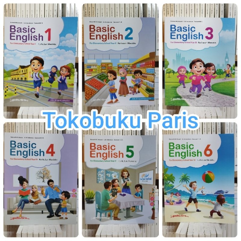 ORI Buku Basic English Bahasa Inggris REVISI sd mi kelas 1 2 3 4 5 6 Kurikulum Merdeka Yudhistira
