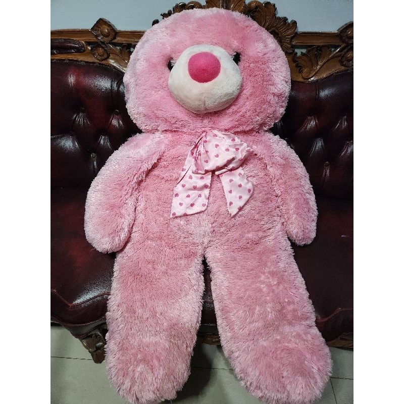 Boneka Beruang Pink Ukuran Jumbo Preloved