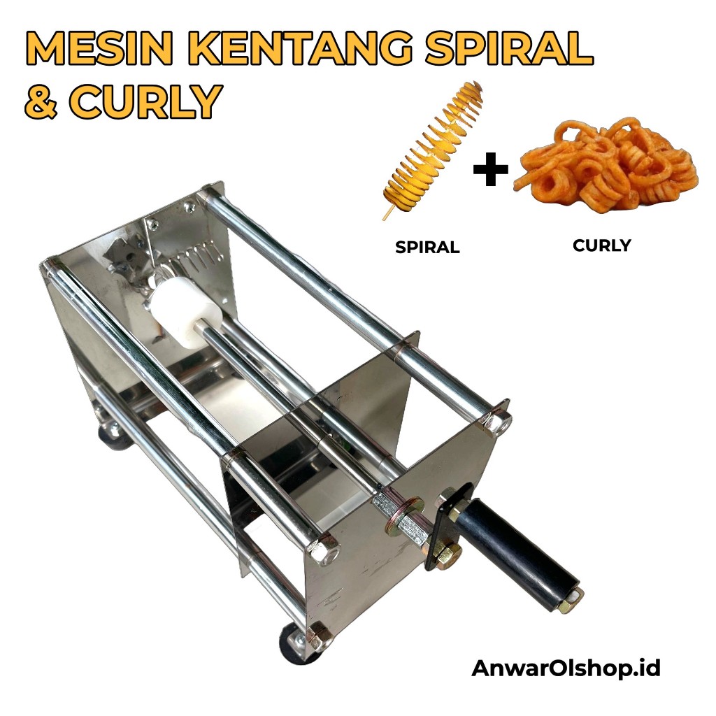 Alat Potato Curly Viral Bahan Stainless / Mesin Pemotong Kentang Curly Spiral