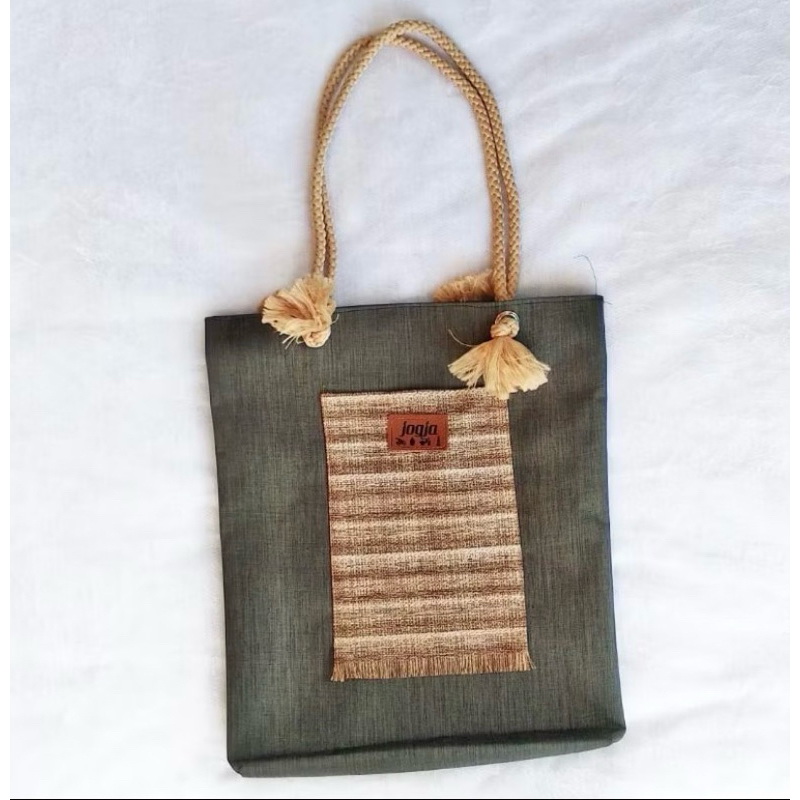 Tote Bag Denim / Tali Sumbu Kanvas / Tas Tangan Kain Jogja / Tas Jogja / Tas Murah Jogja