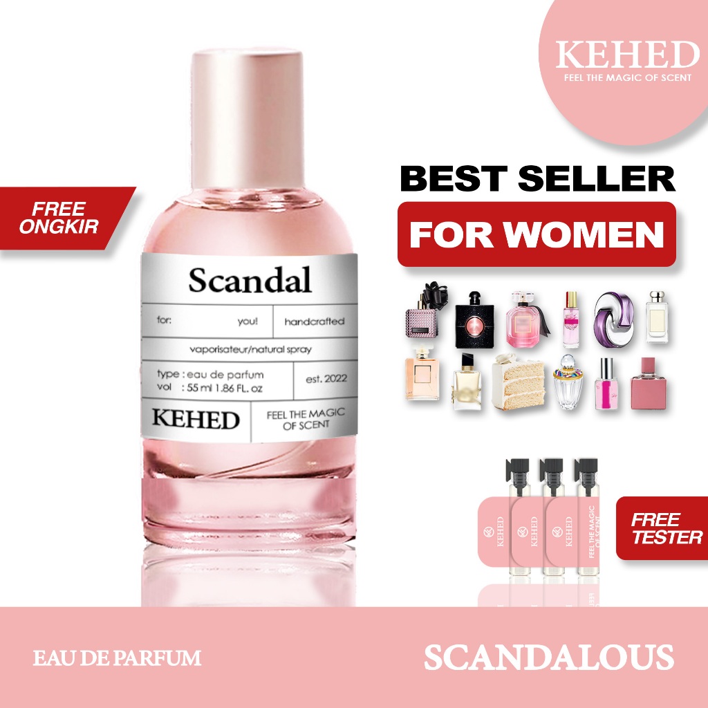 KEHED Parfum Wanita SCANDALOUS Kesukaan Pria Tahan Lama Parfume Farfum Minyak Wangi Wanita Pria Unisex Tahan lama Wangi